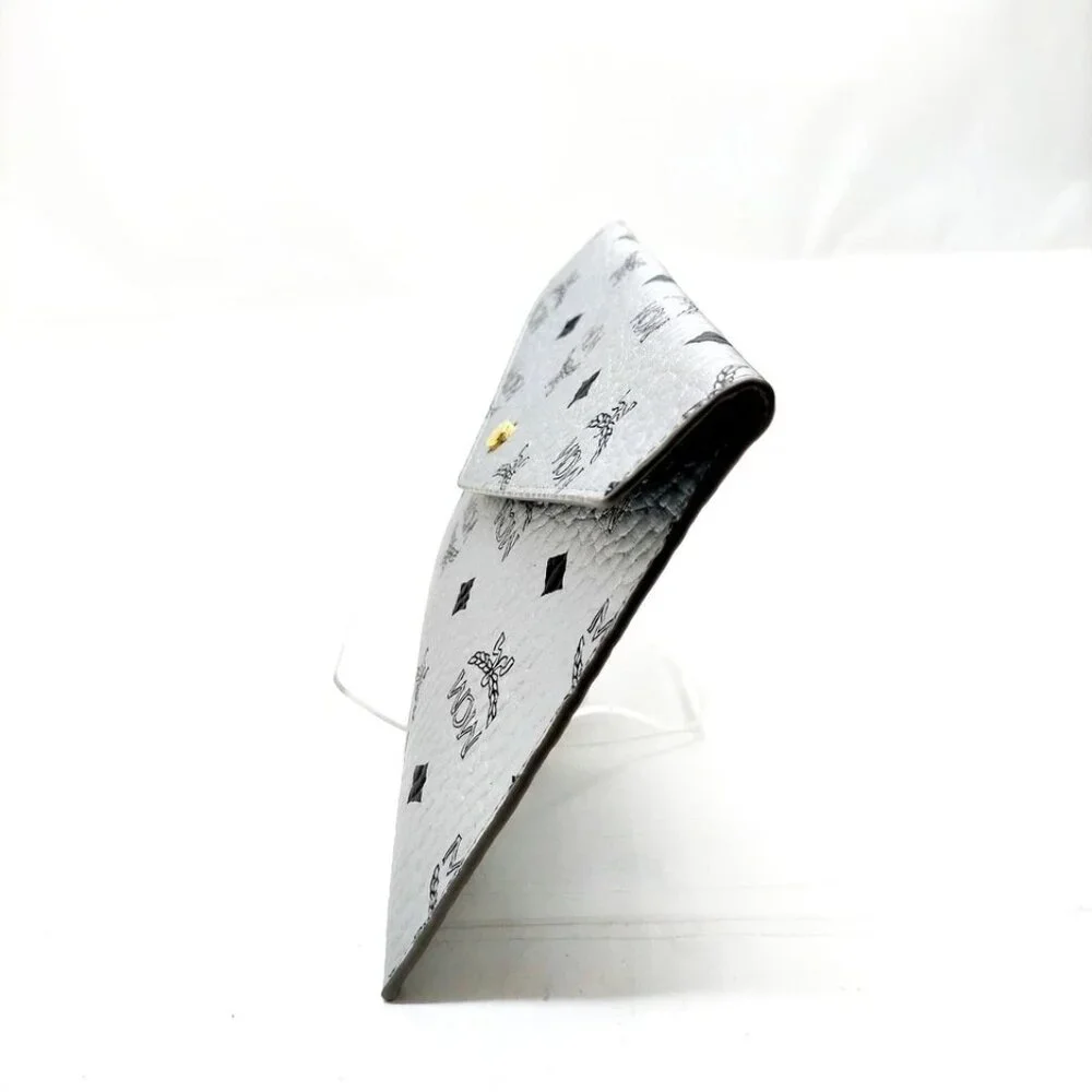MCM Clutch Bag Silver PVC 238-070325 - Picture 3 of 13